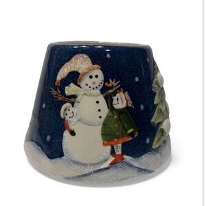 Home Interiors White Candle Holder/Lampshade Ceramic